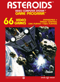 Asteroids Atari 2600 US box art